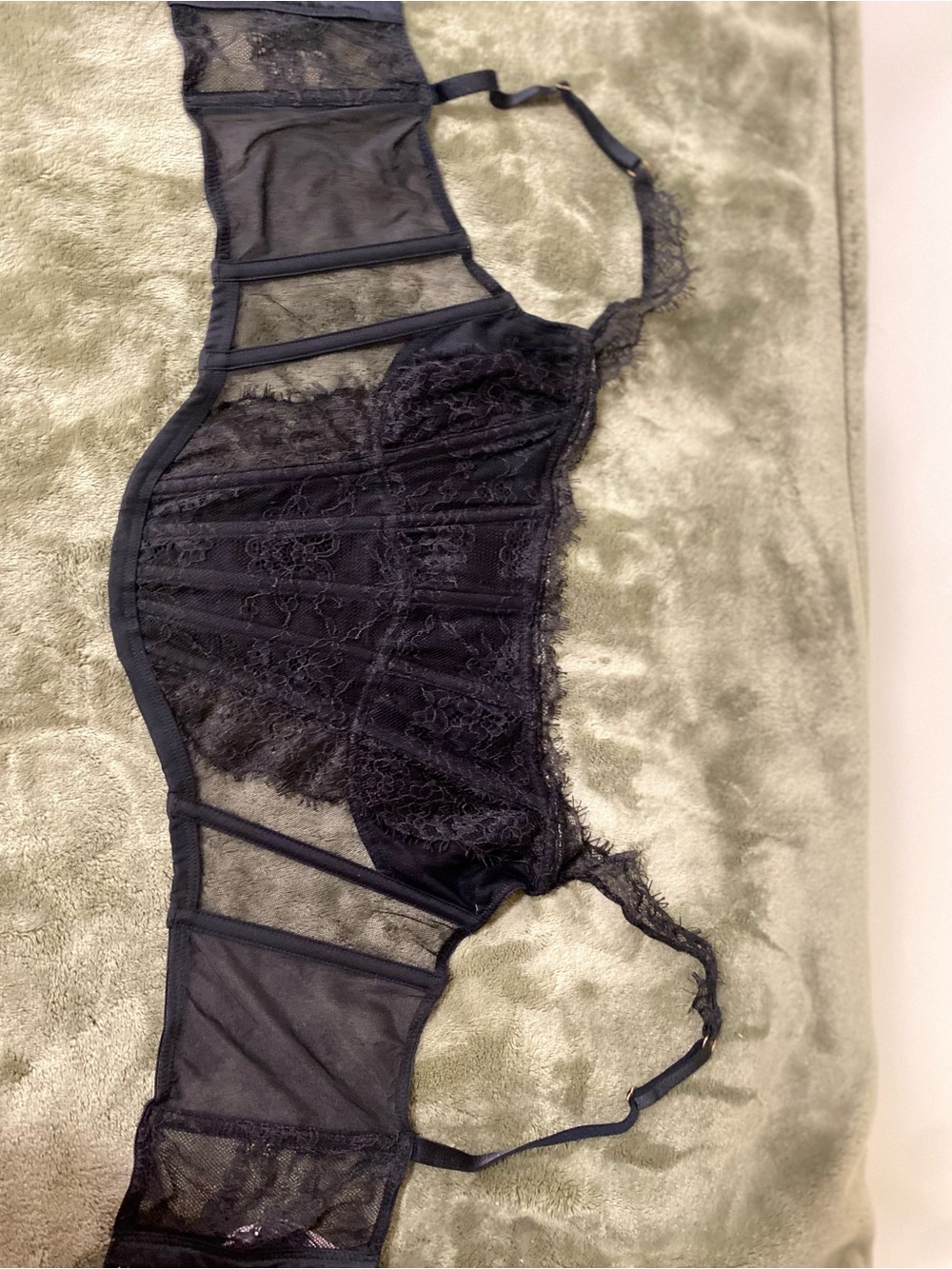 Victoria's Secret Black Lace Sheer Balconette Bra